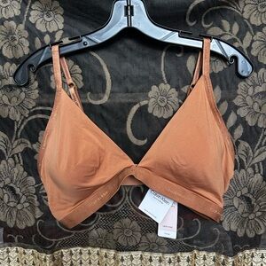 Calvin Klein Copper Lycra triangle bra NWT size XL